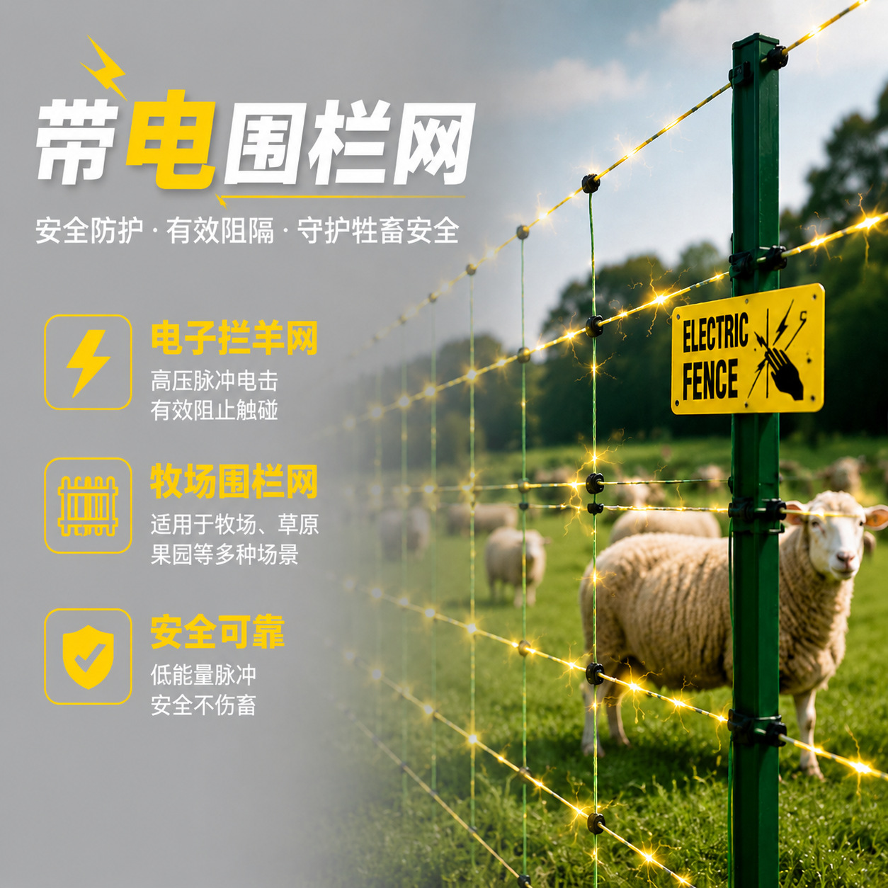 Electric fence net 50 meters l - đánh giá và giá Farming A