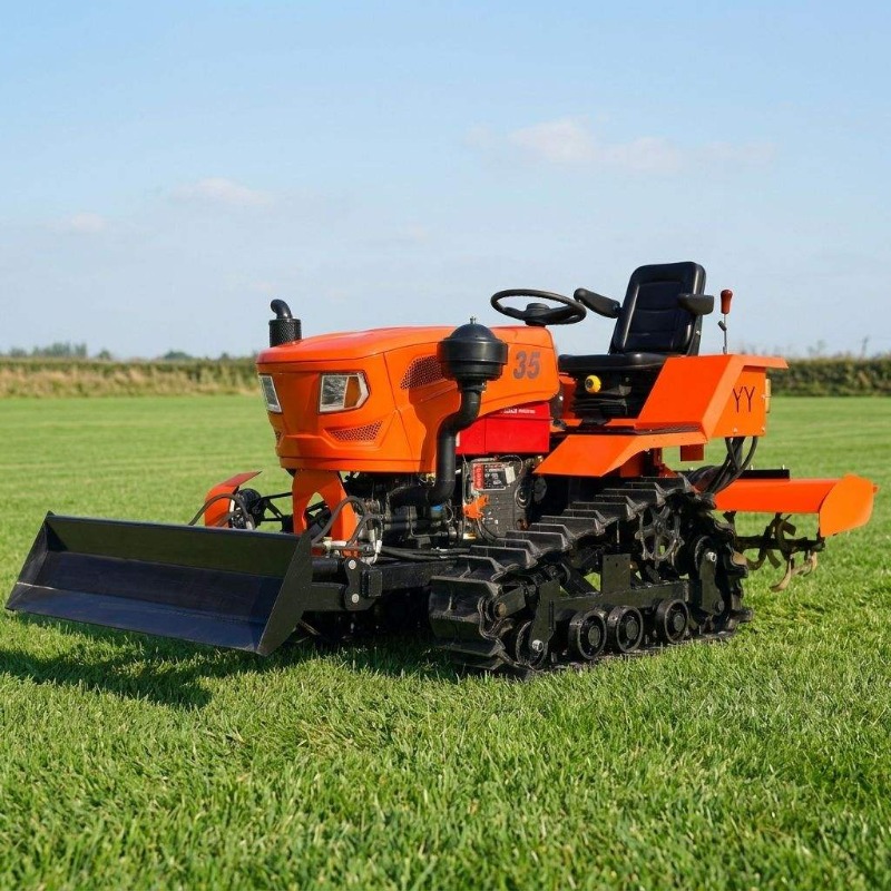 Crawler 4WD Rotary Tiller 35HP - đánh giá và giá Agriculture Farming Equipments