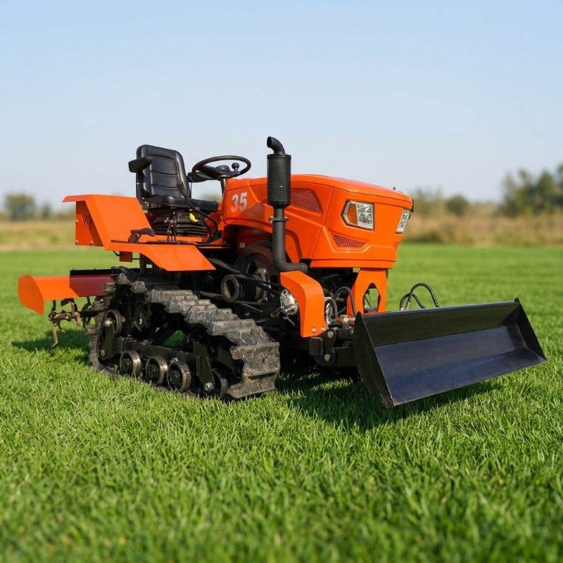 Crawler 4WD Rotary Tiller 35HP - đánh giá và giá Agriculture Farming Equipments