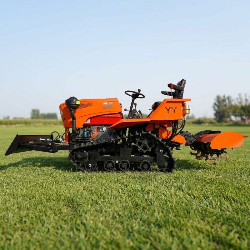 Crawler 4WD Rotary Tiller 35HP - đánh giá và giá Agriculture Farming Equipments